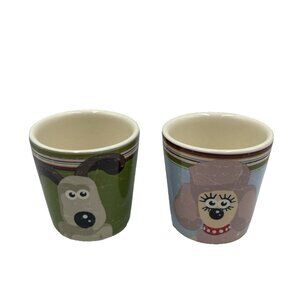 Wallace And Gromit By ECP Design Two Ceramic Egg Cups